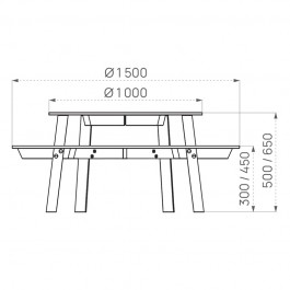 dimensions de la table pique-nique enfant