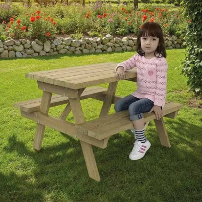 Table de pique-nique enfant Turin Junior en bois