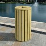 Poubelle de ville en bois 110 litres
