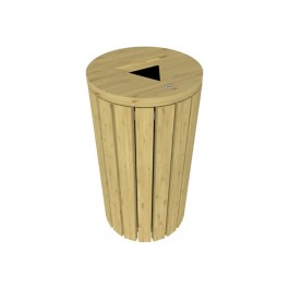 Poubelle de ville en bois 110 litres