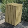 poubelle bois extérieur avec couvercle