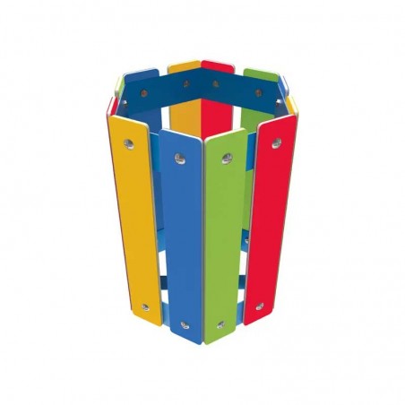 Poubelle collectivité PEHD rouge, jaune, vert et bleu