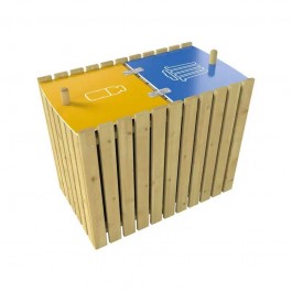 Poubelle tri sélectif 2 bacs 100l Turin