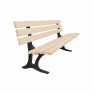 Banc de jardin en bois de pin et fonte