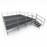 Lot chaises pliantes velours et podium estrade