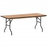 Lot de 10 tables pliantes en bois et chariot pour transporter les tables