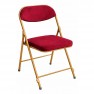 Lot de 60 chaises en velours rouge pliantes et chariot de transport