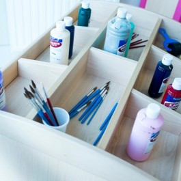 casiers de la Desserte mobile peinture pour maternelle