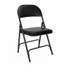 lot de chaises pliantes en vinyle et chariot de transport