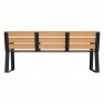 Banc espace public senior lames HPL effet Teck