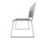 Banc extérieur acier décor découpé laser gris alu