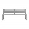 Banc urbain en acier gris alu