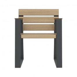 Fauteuil public senior HPL effet lames vue de face