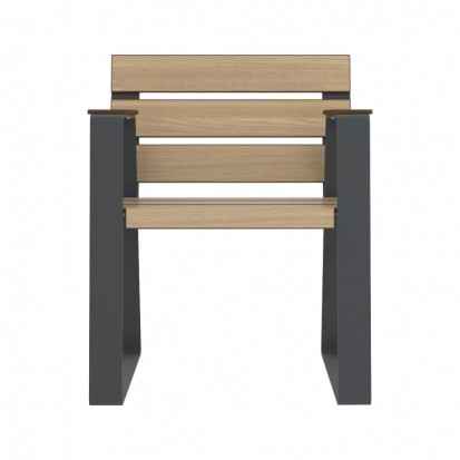 Fauteuil espace public senior HPL effet lames