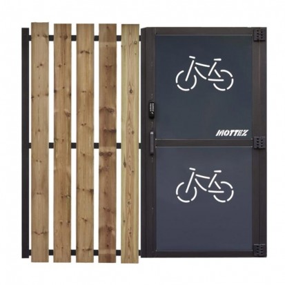 Abri vélo sécurisé Tôle/Bois 3x5 m Mottez