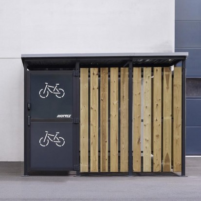 Abri vélo sécurisé Tôle/Bois 3x5 m Mottez
