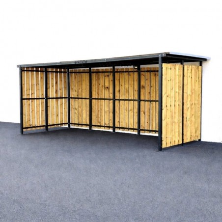 Abri 2 roues Tôle/Bois 5x2 m Mottez
