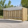 abri vélo collectivité en bois et tôle