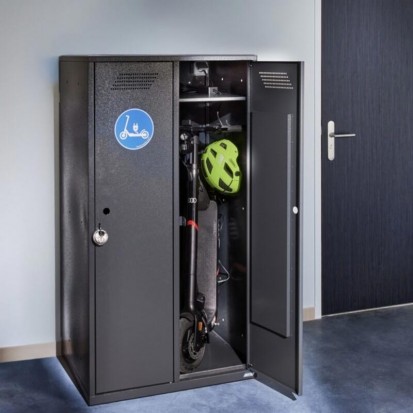 Vestiaires sécurisés pour 2 trottinettes électriques MOTTEZ
