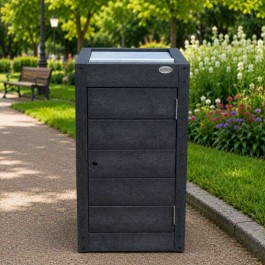 Poubelle de ville en recyclé