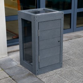 Poubelle publique Vigipirate en plastique recyclé