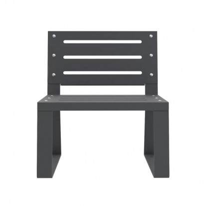 Fauteuil espace public métal ajouré gris anthracite