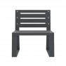 Fauteuil espace public métal ajouré gris anthracite
