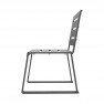 Fauteuil espace public métal ajouré gris anthracite
