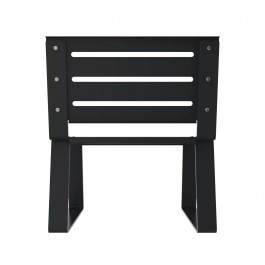 Fauteuil public métal ajouré gris anthracite vue de dos