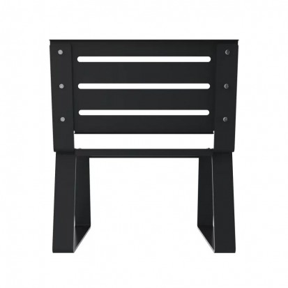 Fauteuil espace public métal ajouré gris anthracite