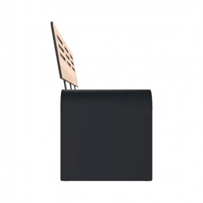 Banc Compact HPL effet bois ajouré coloris chêne claire