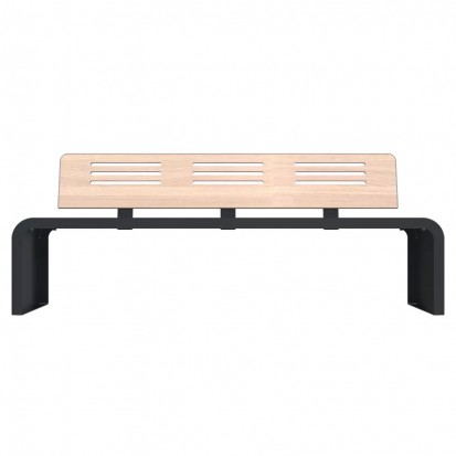 Banc Compact HPL effet bois ajouré coloris chêne claire