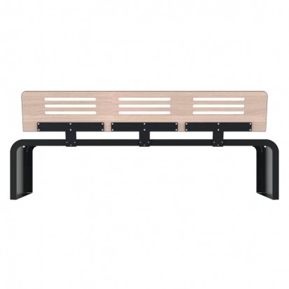 Banc Compact HPL effet bois ajouré coloris chêne claire