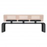 Banc Compact HPL effet bois ajouré coloris chêne claire