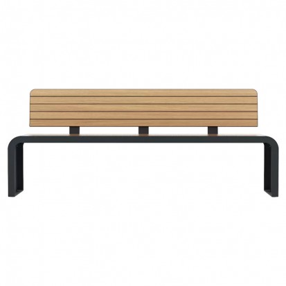 Banc Compact HPL effet lames de bois chêne clair