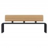 Banc Compact HPL effet lames de bois chêne clair