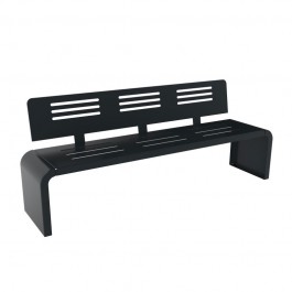 Banc métal extérieur acier ajouré RAL 7016 anthracite