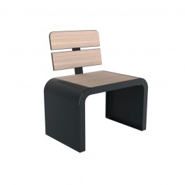 Fauteuil urbain Compact HPL effet bois chêne clair