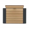Fauteuil urbain Compact HPL effet lames de bois chêne clair