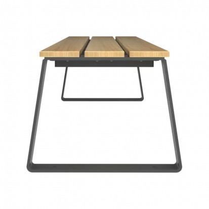 Banquette collectivité bois et acier