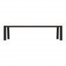 Banquette urbaine Compact HPL lames coloris teck et acier