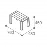 Banquette urbaine 1 place Compact HPL lames coloris chêne clair et piètement anthracite