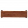 Banquette publique HPL effet lames et acier coloris pin tyrol