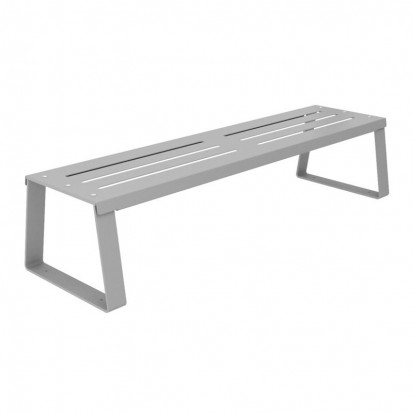 Banquette publique métal ajouré gris alu