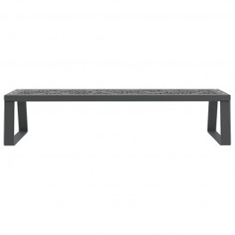 Banquette urbaine métal découpe laser gris anthracite vue de face