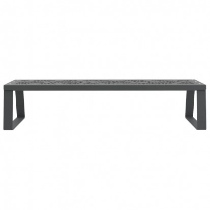 Banquette publique métal découpe laser gris anthracite 7016