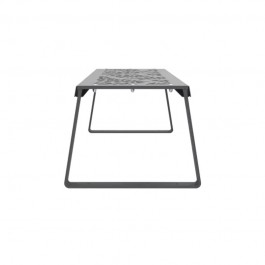 Banquette publique métal découpe laser gris anthracite 7016 vue de profil