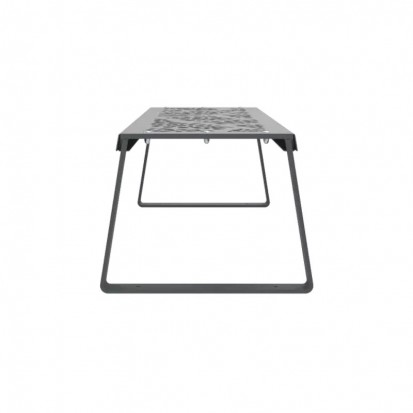Banquette publique métal découpe laser gris anthracite 7016