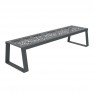 Banquette publique métal découpe laser gris anthracite 7016