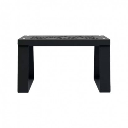 Banquette publique 1 place métal découpe laser anthracite RAL 7016